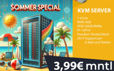 KVM Server – Sommer Spezial ab 3,99€ im Monat